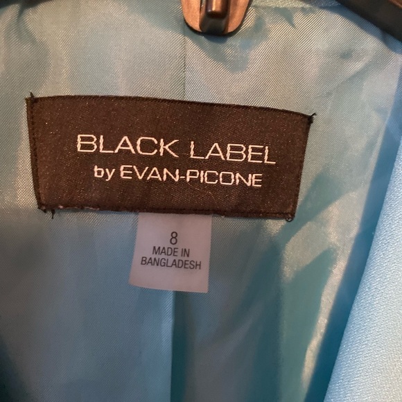 Black Label Evan Picone womens 8 Bleu lined suit jacket blazer separate open - Picture 7 of 10